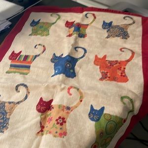 BY ULSTER CATS ARRIVED LINEN WALL HANGING